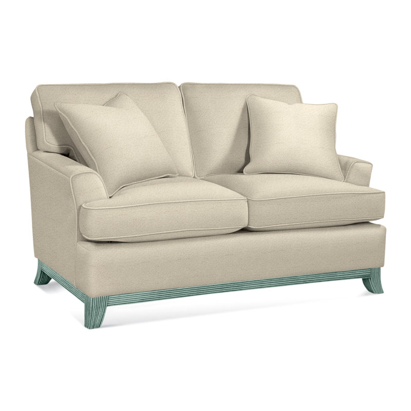 Oaks Way Upholstered 60'' Loveseat, Ivory Crypton Performance; 0886-91, Flax