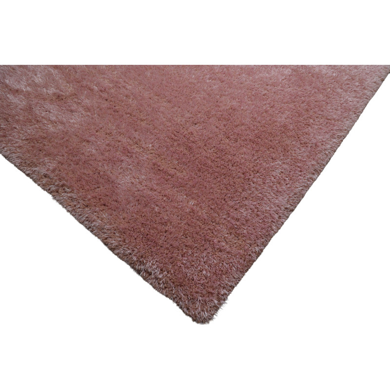 Tapis rose touffeté à la main Huya, Rectangle 8 pi x 11 pi