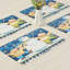Ensemble de 4 napperons imperméables 12 x 18 pouces bleu bonhomme de neige