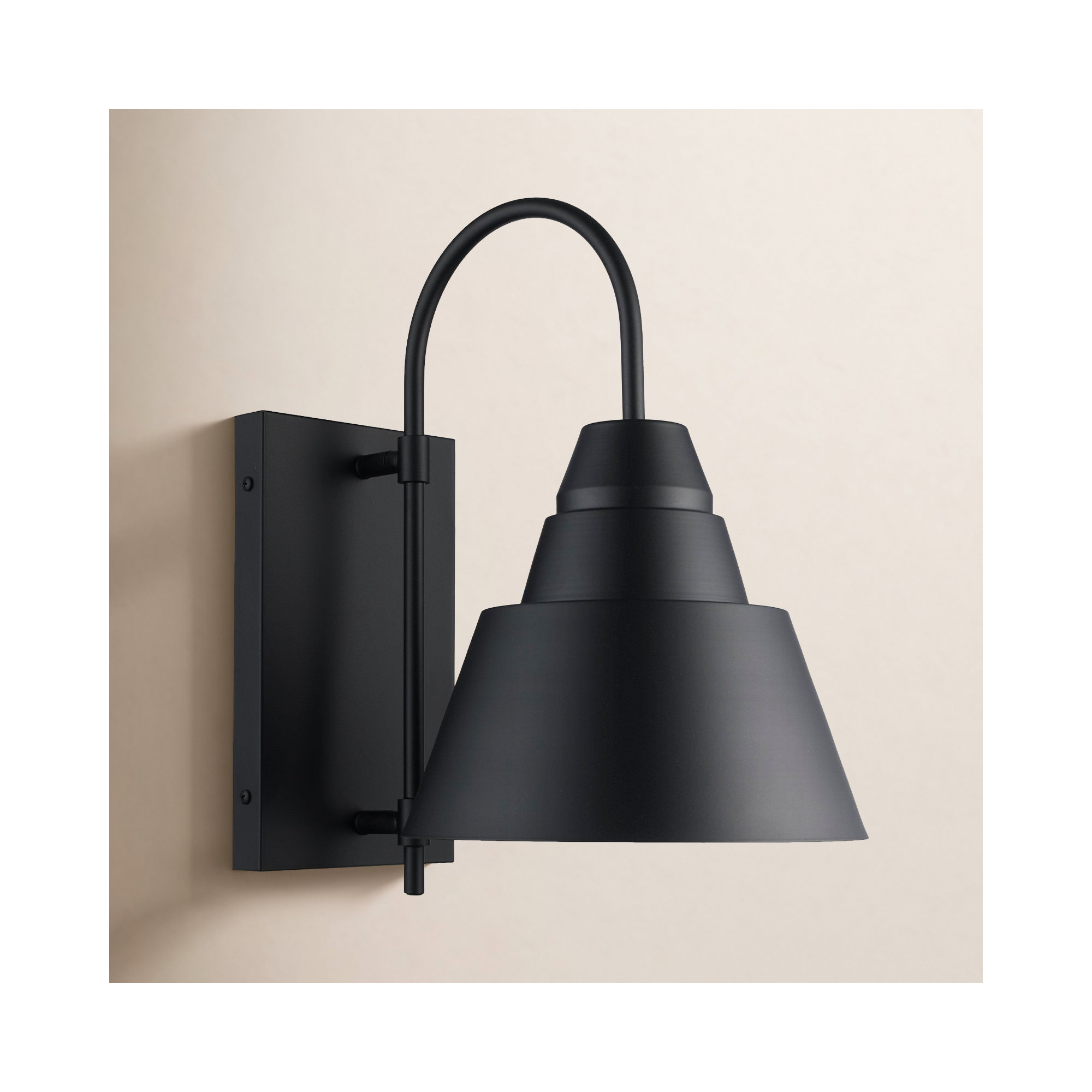 Estiva Single Light Bell Outdoor Iron Wall Light, 14.75" H x 9" W x 13.25" D