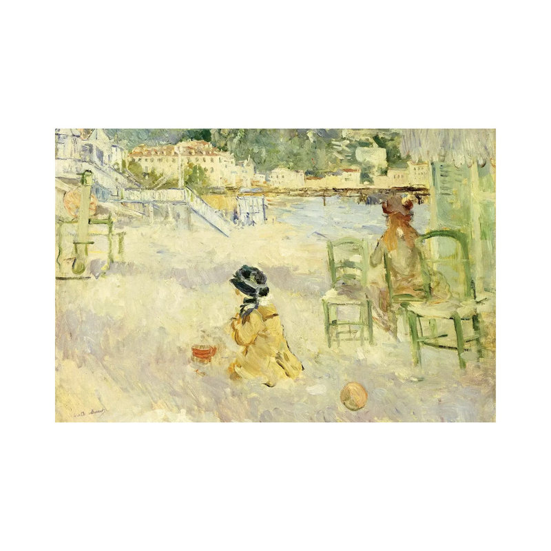 The Beach At Nice, 1882 by Berthe Morisot - Wrapped Canvas Painting