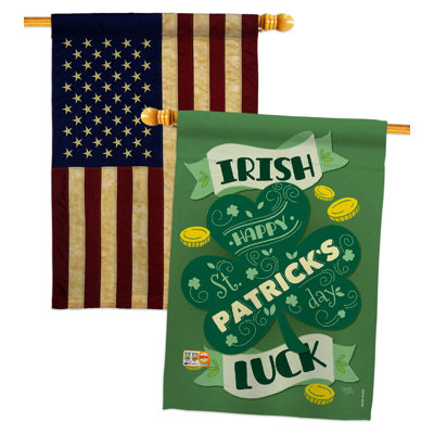 Drapeau de maison irlandais en polyester 40 x 28 po
