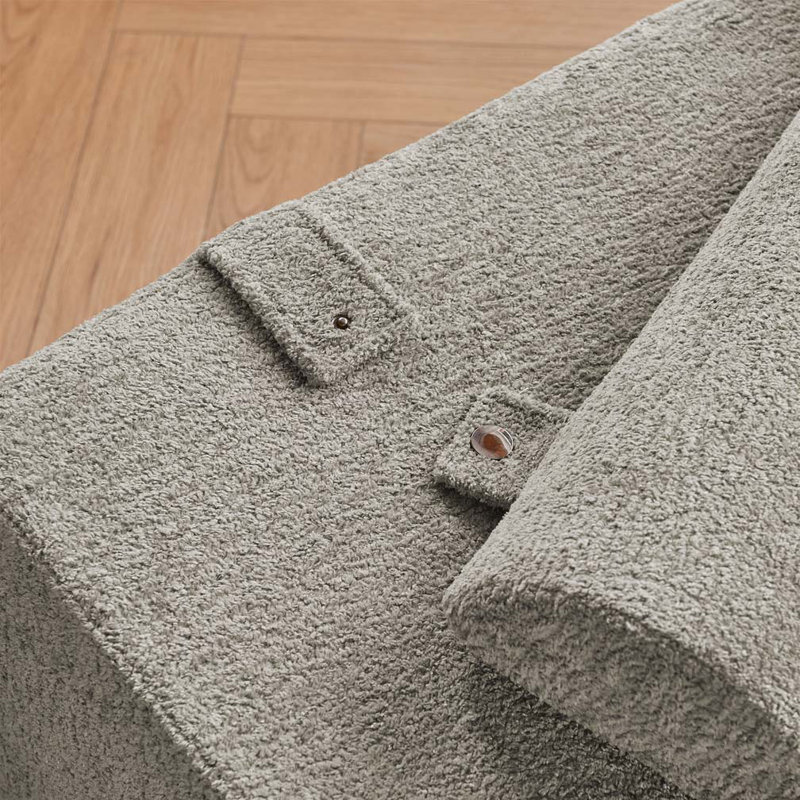 Chaise longue d'intérieur pliable et portable, Gris