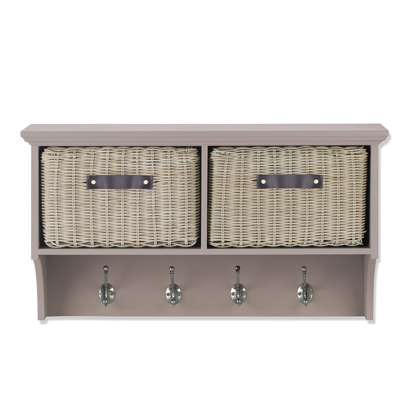 Anita Solid Wood Cube Shelf, Truffle/Brown