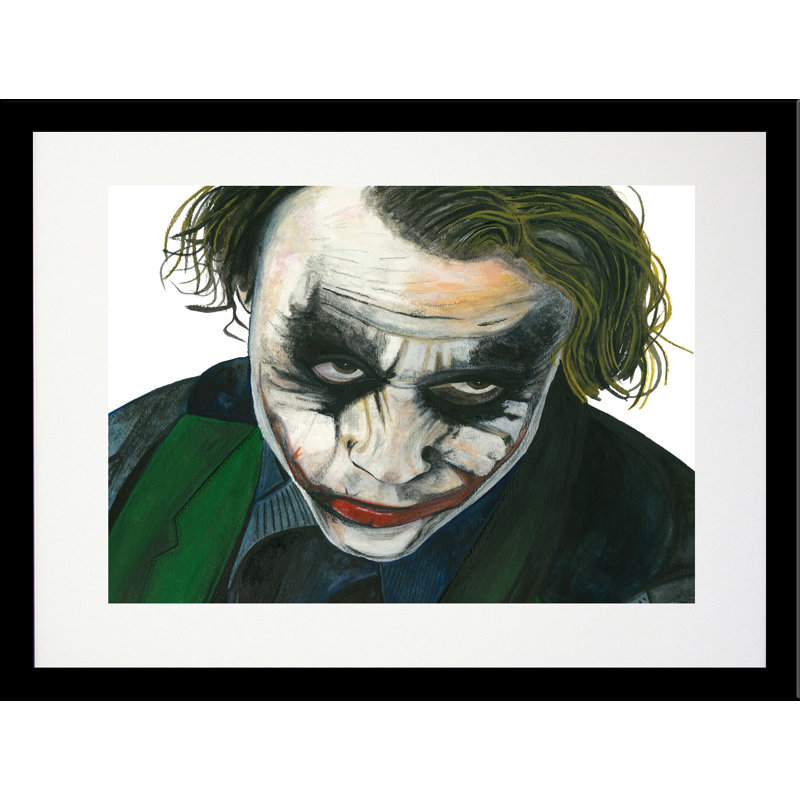 «The Joker» par Damon Crook - impression, H 11 po x l 14 po x P 1 po, Papier avec cadre noir
