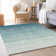 Premium Machine Washable Prisco Teal Rug