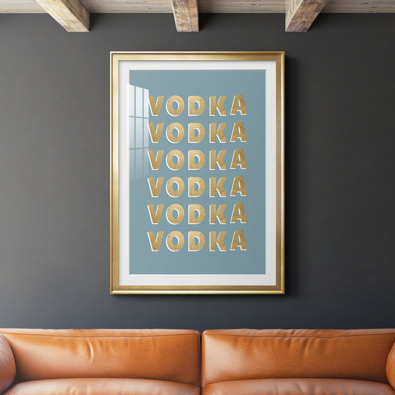 " Vodka ", Gold, 42.5" H x 30.5" W x 1" D