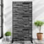 Panneaux de clôture autoportants en acier H 183 cm x 120 cm avec treillis en métal pour terrasse, balcon, cour, piscine, pièce intérieure-110395464-69478561