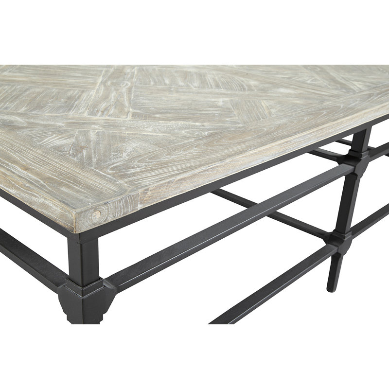 Coldiron Solid Wood Top Single Coffee Table