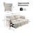 90" Wide 3 Seater Pull out Sofa Sectional Sleeper Sofa with USB Charging-577847713