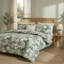 Housse de couette à motif floral vert 100% coton Housse d'édredon décorative émeraude 3 pièces Ensemble de housse de couette botanique vert foncé avec attaches à fermeture à glissière 2 taies d'oreiller Literie à motif floral tropical-123262402