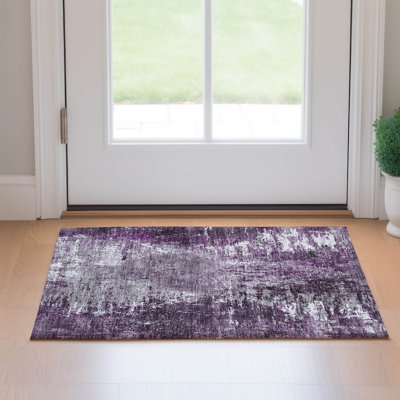 Premium Machine Washable Prisco Eggplant Rug
