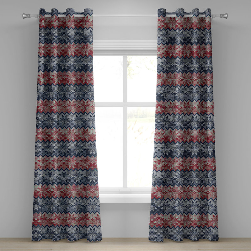Rideau décoratif à 2 panneaux avec œillets East Urban Home, L 50 po x L 108 po