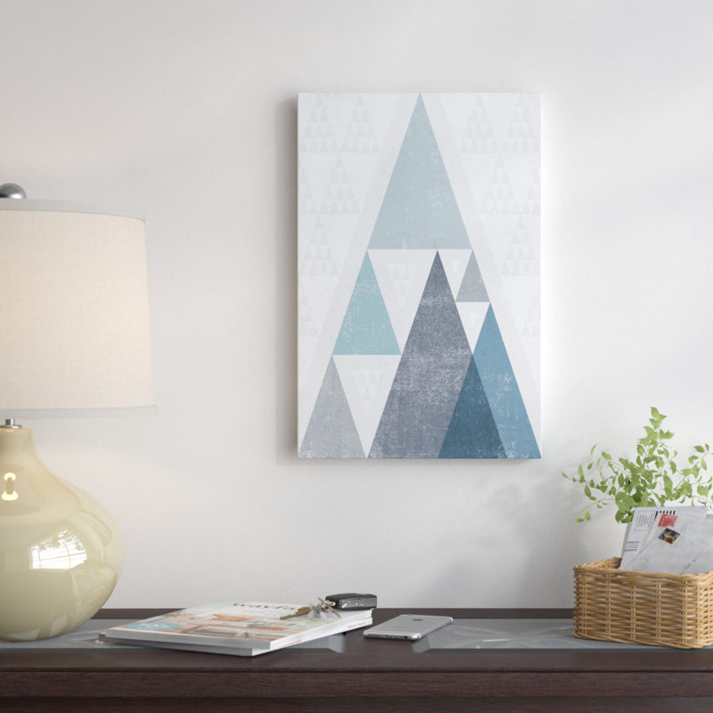 « mod triangles iii ». impression sur toile tendue, impression sur toile tendue, H 40 po x l 60 po x P 1,5 po