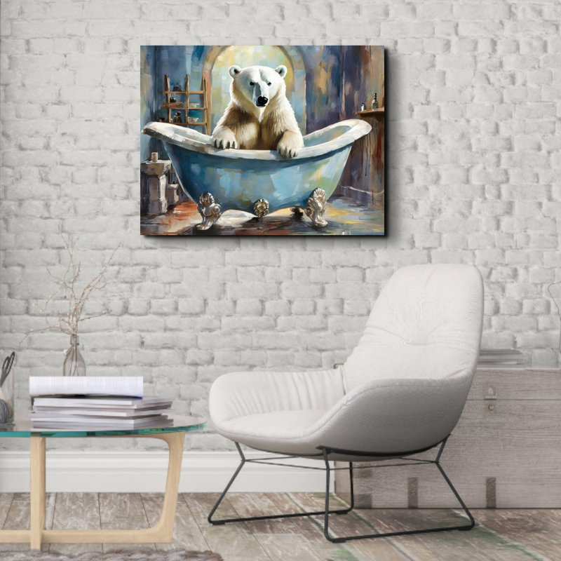«Bain polaire» sur toile, H 15 po x l 18 po