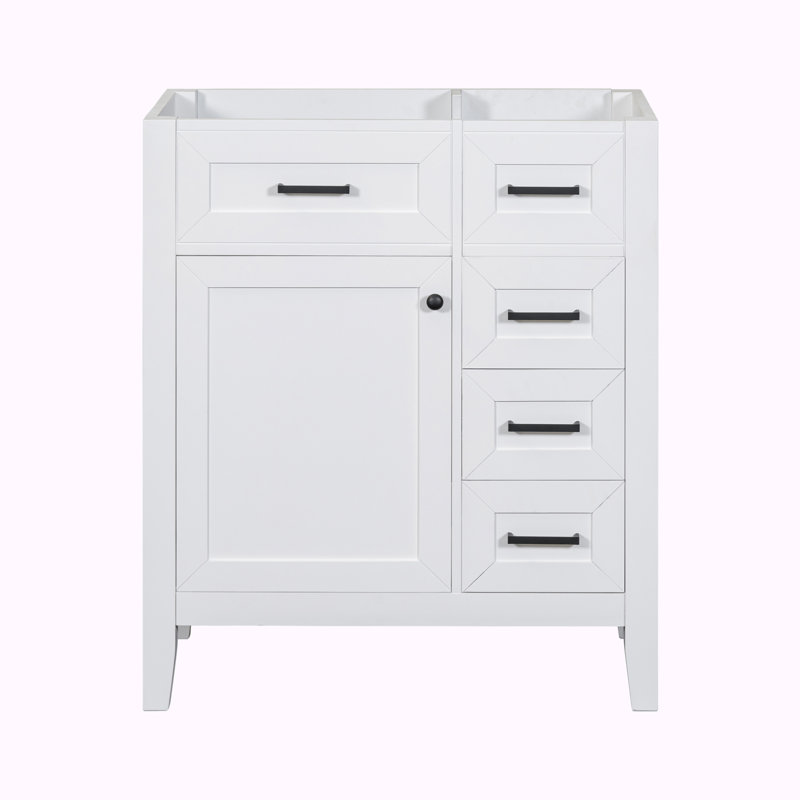 Base de meuble-lavabo simple 29,52 po seulement, Blanc