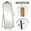 Miroir de plancher arqué antique orné pleine longueur / autoportant, 22 x 65 pouces, or rétro-1778946186-1778946184