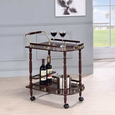 Classy And Brass Cart For A Stylish Dining Room Presentation Stately 2-Shelf An Elegant Cozy