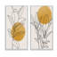 Branche botanique jaune avec feuilles I - ensemble de 2 peintures-881981285-939217231-939217233