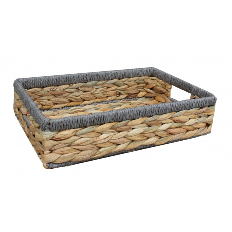 August Grove Wicker Decorative Basket, 10 cm H x 30 cm W x 42 cm D