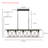 Rolcun 5 - Light Dimmable Kitchen Island Linear Chandelier