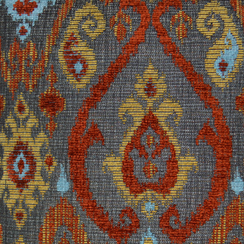 Tobias Damask Throw Pillow, Tribal, 24"H x 24"W