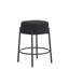 24 po de hauteur, tabourets de bar ronds, ensemble de 2 - Tabourets de salle à manger rembourrés contemporains pour cuisines, cafés et bars - comprend des pieds de support robustes-1780390392