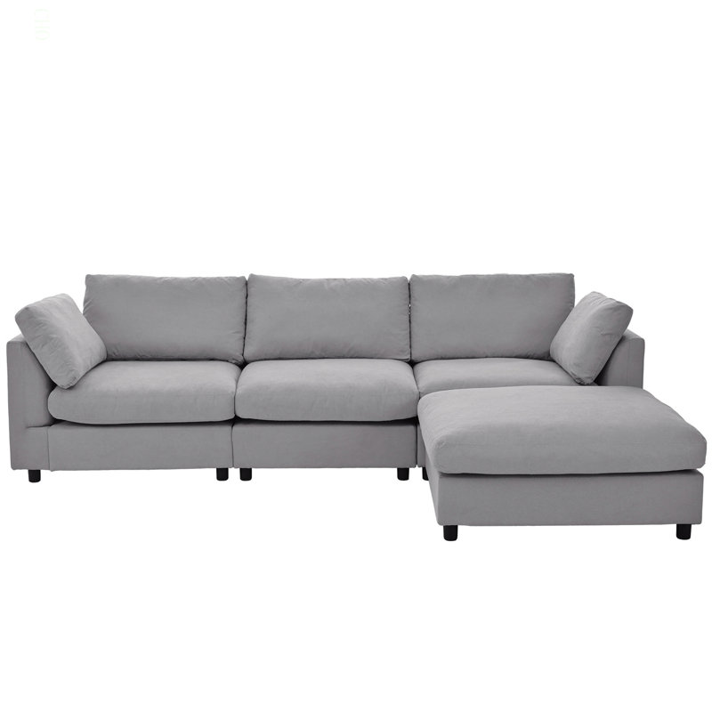 Canapé modulaire convertible Upholstery, canapé en L avec méridienne réversible