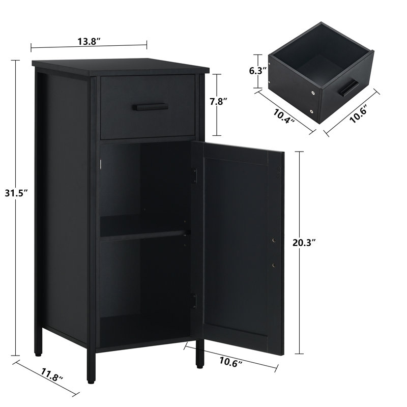 Armoire d'appoint Ruhenstroth, Noir