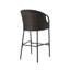 Tabourets de bar ergonomiques en PE avec coussins imperméables pour l'extérieur