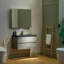 Meuble-lavabo mural flottant gris 36 po avec comptoir en quartz Vital-123260197-87768965