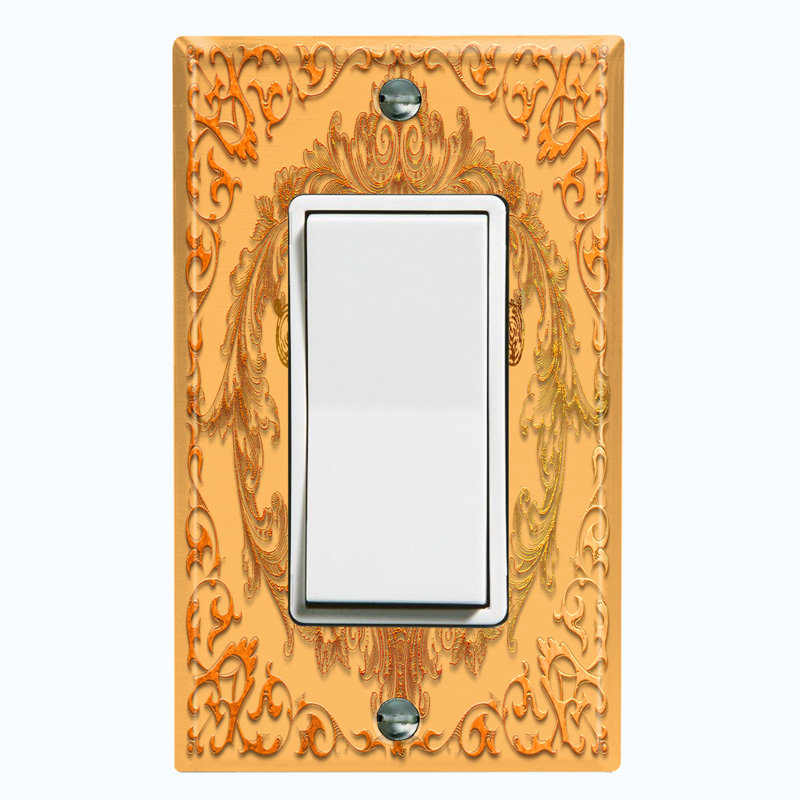 Patterned 1 - Gang Toggle Light Switch Standard Wall Plate