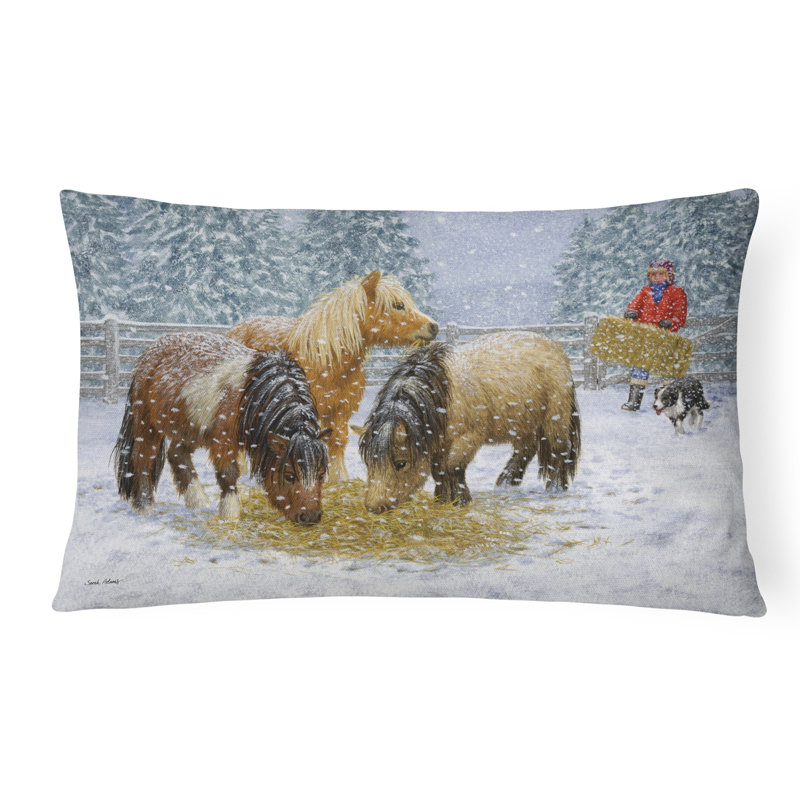 Coussin décoratif intérieur / extérieur Shetland Poneys