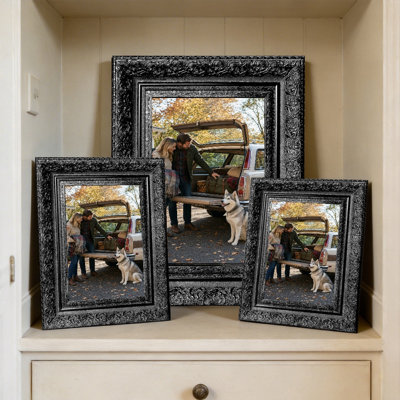 Black 1PC Vintage Style Picture Frame for 11" x 14" Photos and Pet Photo Display