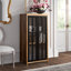 Armoire de rangement de style campagnard avec portes en verre 23,3 po Davison