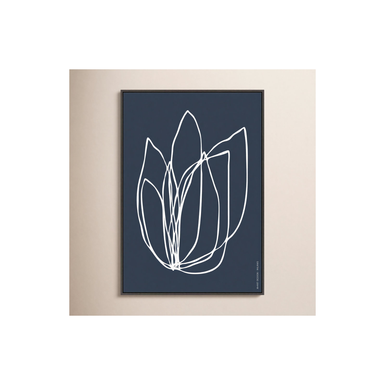 Tracings 2 by Romina Gadler, Black Framed Canvas, 38" H x 26.5" W x 1.25" D