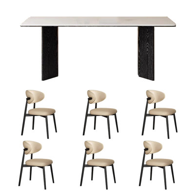 Simple home vintage dining table and chair
