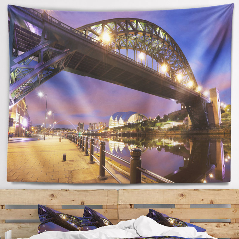 Tapisserie newcastle cityscape ponts over river tyne, H 32 po x l 39 po