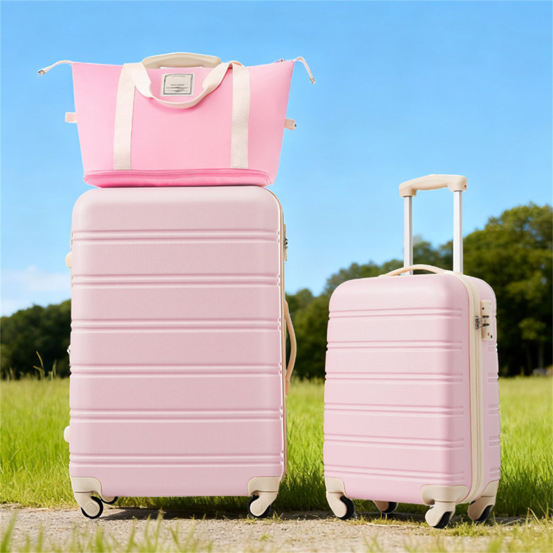 Hardshell Luggage Sets 2Pcs + Bag Spinner Suitcase with TSA Lock Lightweight 20" + 28"