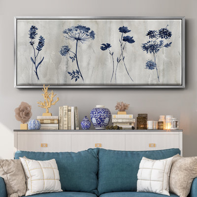 Toile encadrée indigo
