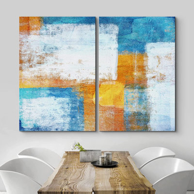 «Grunge Abstract Paint Stroke Effect», impression sur toile 2 tons