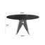 59.05" Round Marble Dining Table With Silver Stainless Steel Design Base, Artificial Marble For 6-8 People, Dining Room/Living Room Kitchen Dining Table (Dining Table Only)