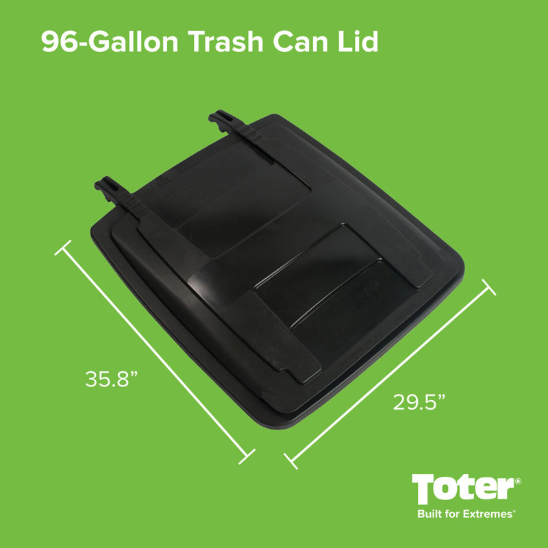 96 Gal. Lid Kit - Black