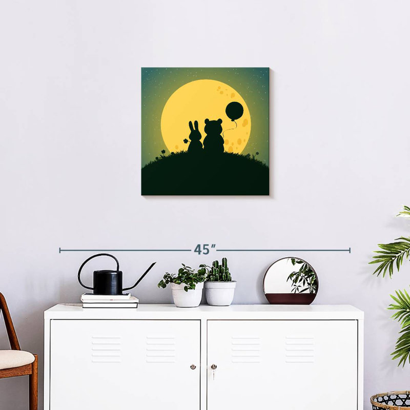 Ashelle Moonlight Bunny And Bear, 20" H x 20" W