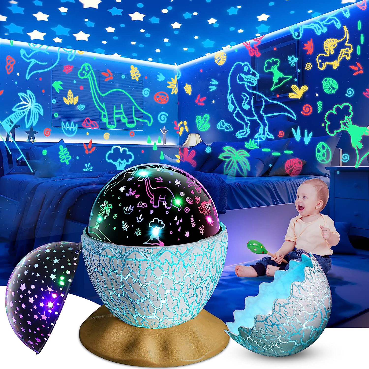 Star Projector, 3 in 1 Galaxy Projector Night Light Projector/LED Starlight  Light/Sky Light with Bluetooth Music Speaker for Baby Kids Bedroom/Game  Rooms/Home Theatre, Christmas Gifts : : Tools & Home Improvement