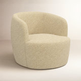 Maya Swivel Chair In Boucle
