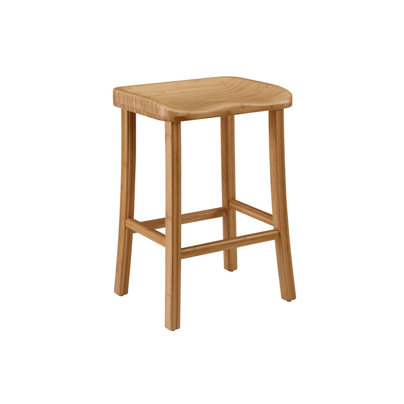 Branon Solid Wood Counter Stool, Caramelized, Counter Stool (26" Seat Height)