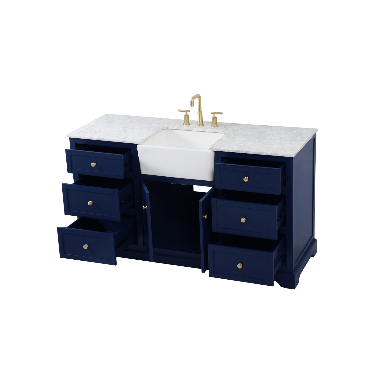 Pardue 60'' Single Bathroom Vanity, Blue