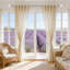 Tringle à rideaux télescopique simple avec fleuron en acrylique, tringle à rideaux robuste pour fenêtres, habillage de fenêtre décoratif réglable-1905543809-1905543815
