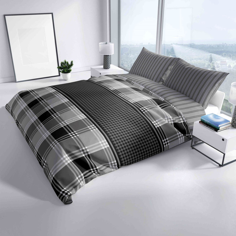 Josanna Renforcé Reversible Bed Linen, Duvet Cover Set 155 x 200 cm + 1 Pillowcase